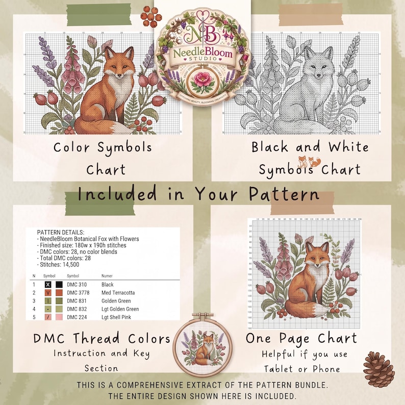 Dark Fantasy Bookmark Cross Stitch Pattern, Witchy Winter Gothic Set ...