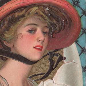 EASTER Postcard / Antique Easter Greetings Postcard 1910 Embossed Used Posted -- Great for Journals, Smash Books, Collage, Card Making++