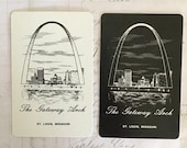 Swap CARDS 2 Vintage St. Louis, Missouri Gateway Arch Playing Cards Great for Mixed Ephemera for Collage, Scrapbooking, Journals