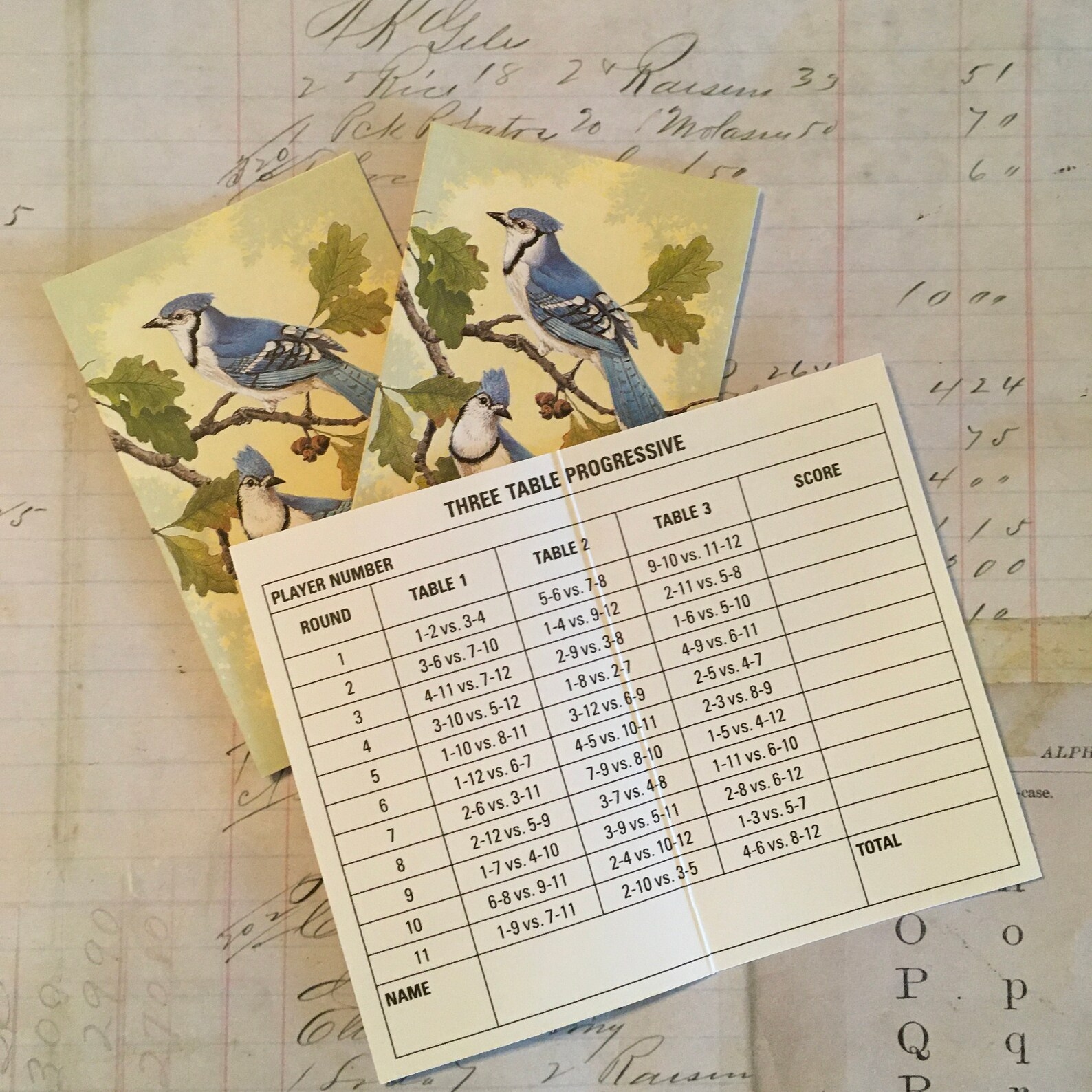 Bridge Tallies Floral / 3 Tallies BIRDS by Congress Great - Etsy