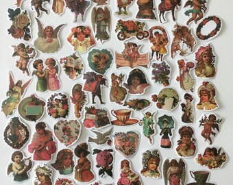 Edward & Co Sticker Vintage Angels Cherubs Decal Label Teachers School Crafts Envelope Seals Lockers For Helmets Scrapbooking Pack 90