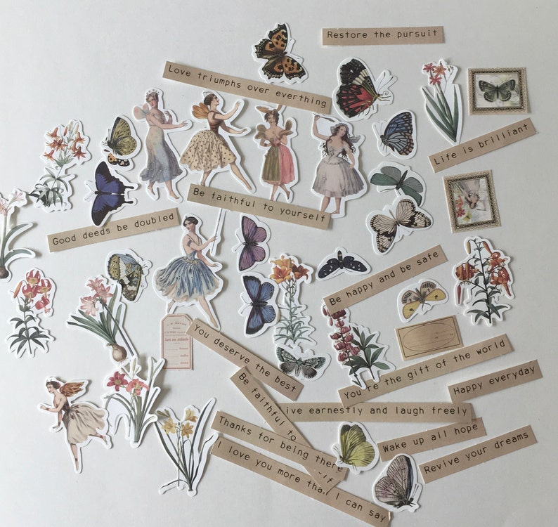 FAIRY Pack / 50 Pcs. Mini FAIRY & BUTTERFLY Scrap Pack Pieces - Etsy