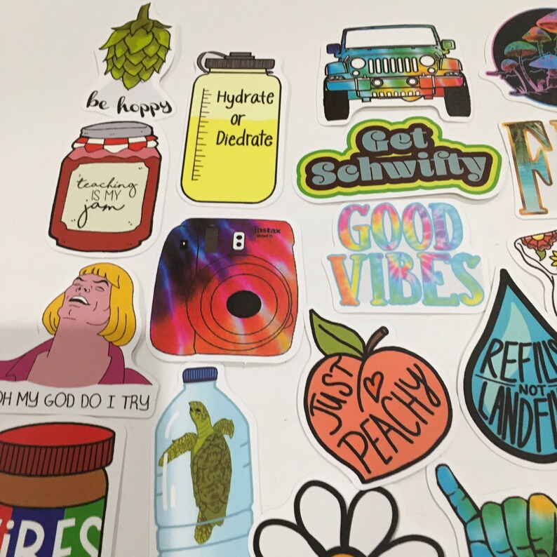 STICKERS / 50 Hydro Flask Stickers VSCO Girl for Laptop - Etsy