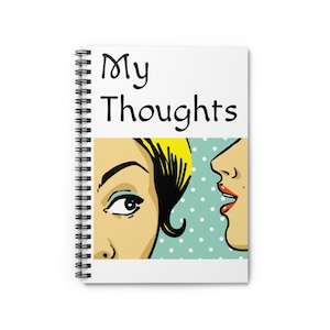Spiral Notebook - My Thoughts, Ideal for Journaling, Note Taking, Gift for Writers, School Supplies, Home Office Use