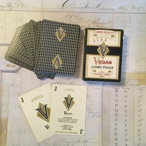 Deck Cards / VEGAS Brand Jumbo POKER Playing Cards by Harbro LLC. # 32  Gently used condition **On Sale!!