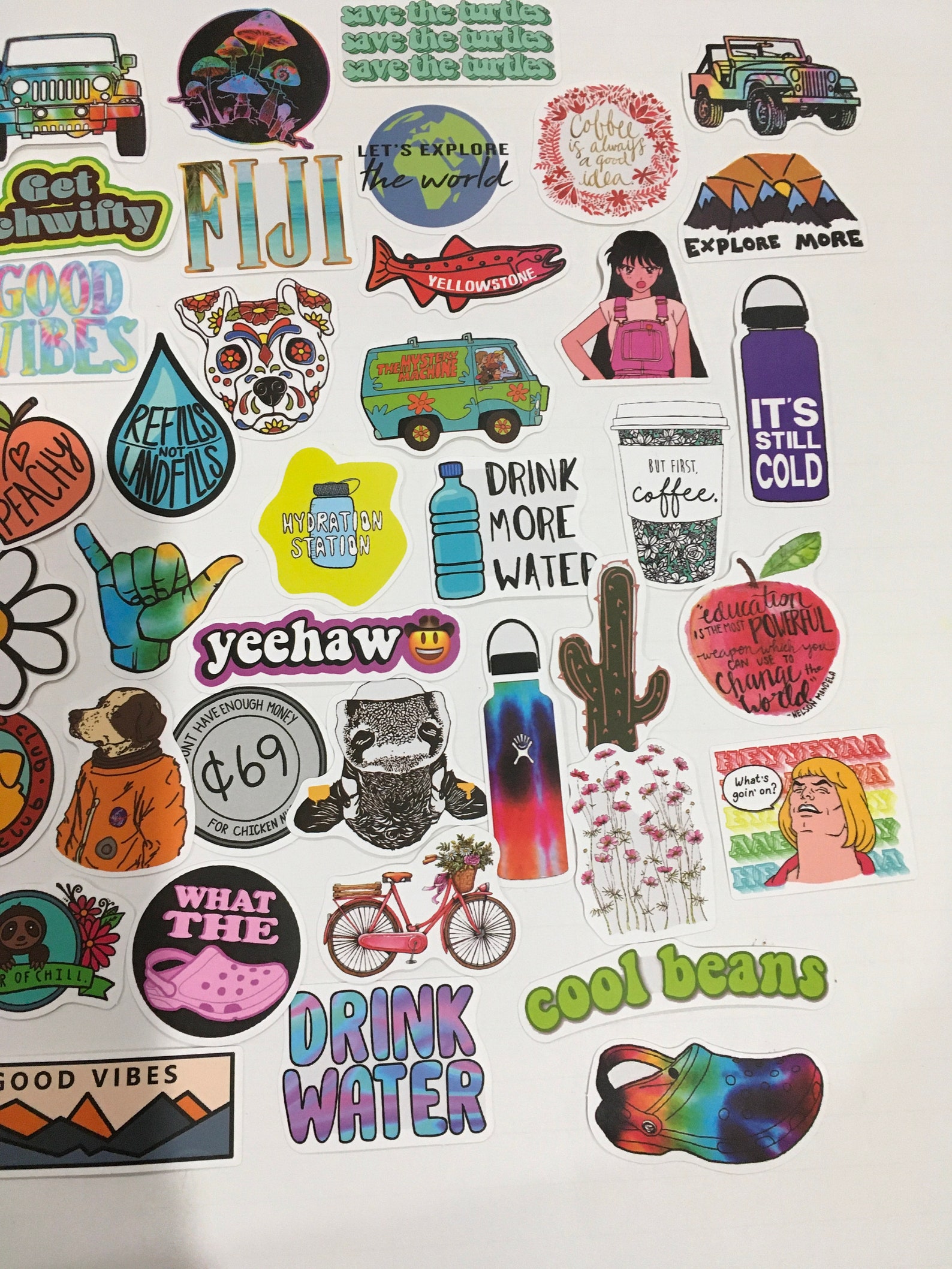 STICKERS / 50 Hydro Flask Stickers VSCO Girl for Laptop | Etsy