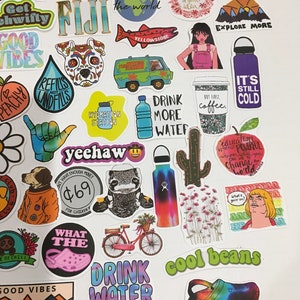 STICKERS / 50 Hydro Flask Stickers VSCO Girl for Laptop - Etsy