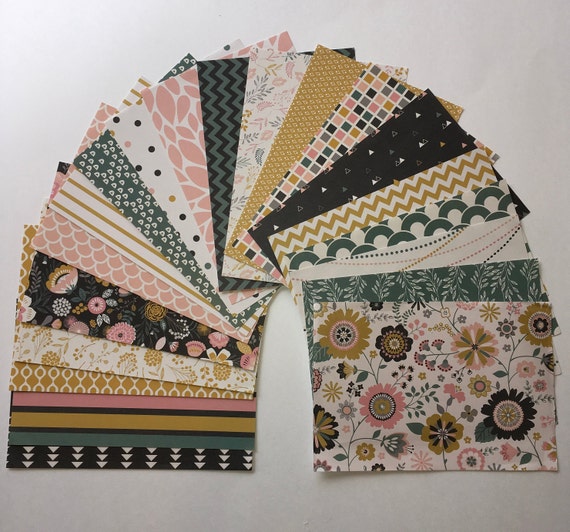 Scrapbook Paper / 20 Sheets Retro Scrapbook Paper Teal Pink Etsy