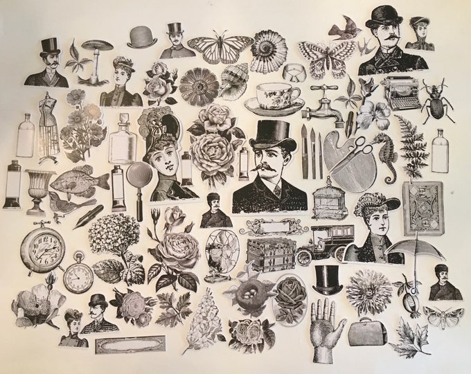 Photos Black &amp; White / 40 Tim Holtz Photobooth Photo Cards for Altered ...