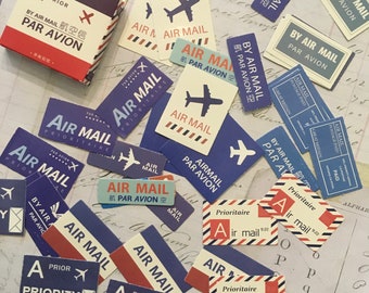 Luftpost Air Mail Etiketten 144 360 720 Aufkleber Gleichen Tag Versand Luftpost Air Mail Etiketten 144 360 720 Aufkleber Gleichen Tag Versand