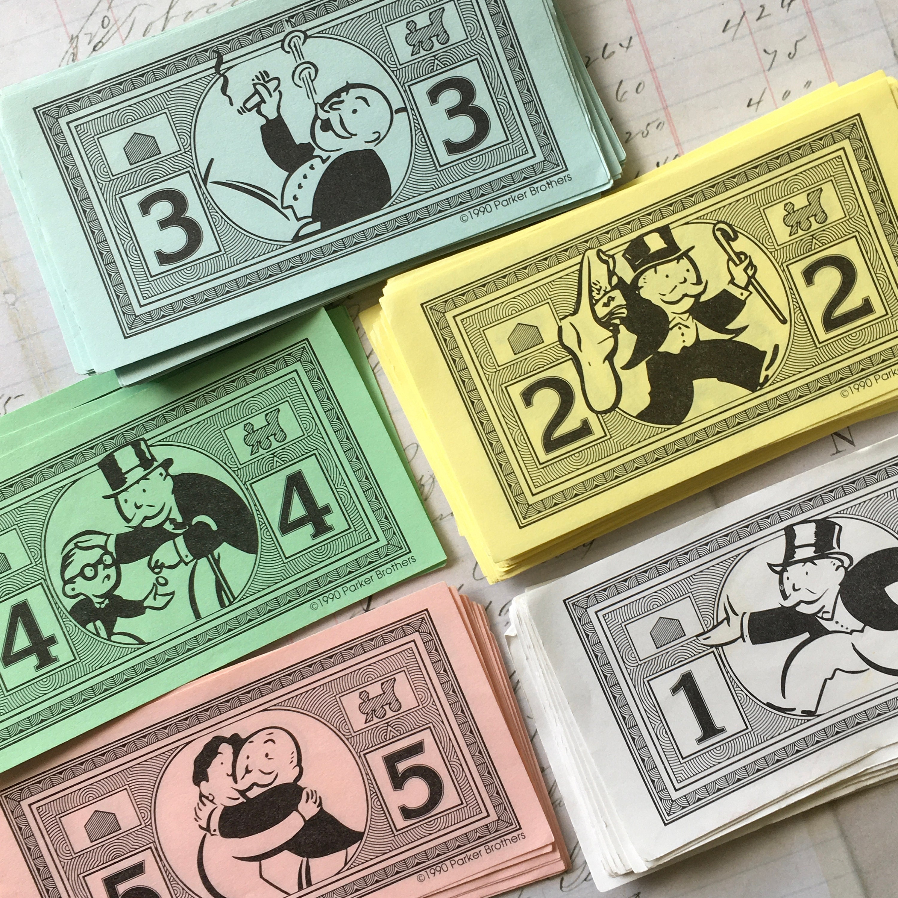 MONOPOLY Jr Play Money / Play Money / Monopoly Jr Money 1-5 | Etsy