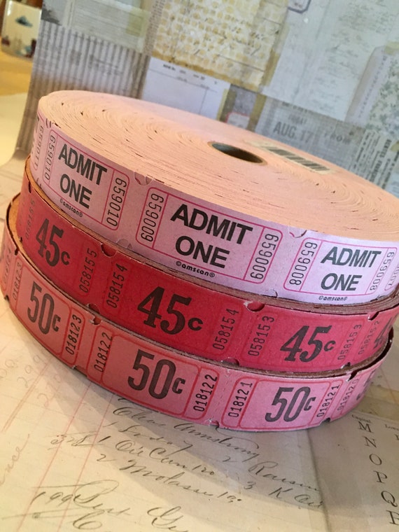 Ticket Roll 45 Cent Amusement Carnival Prizes Old Stock 