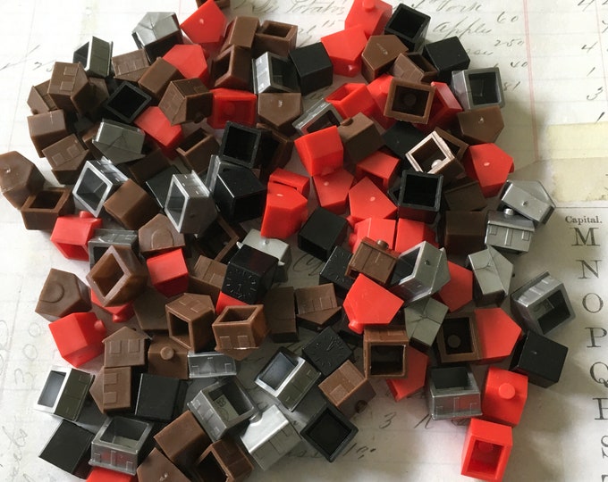 Monopoly Game Pieces / 126 Monopoly Houses Game Pieces Great for Mixed