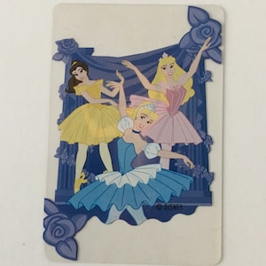 Disney Card / 1 Disney Princess Playing card  (CLEAR CARD) -- Great for Smash Books, Journals, Cardmaking, Collage++