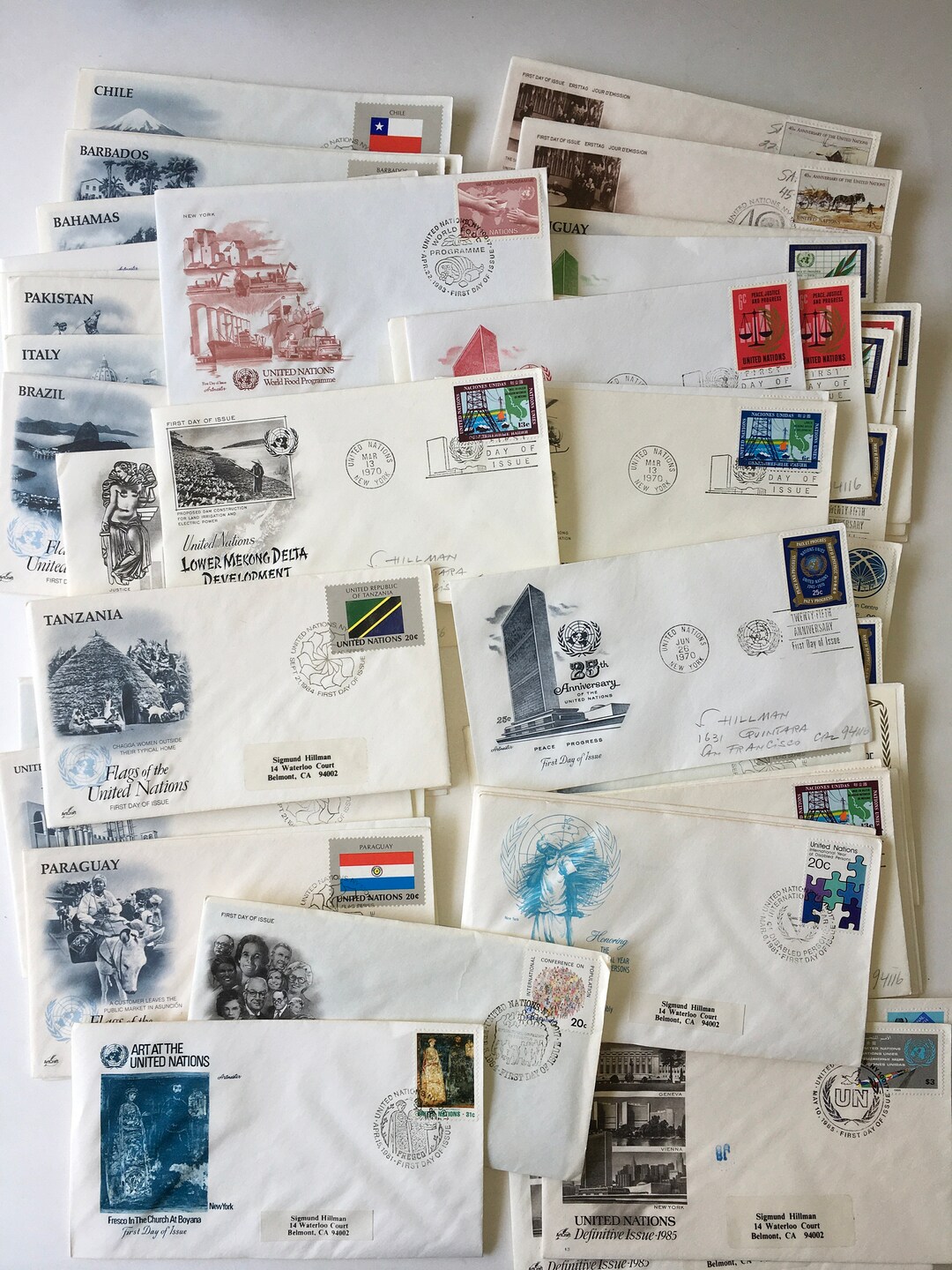 First Day of Issue Envelopes / 6 Vintage US Postal Envelopes United ...