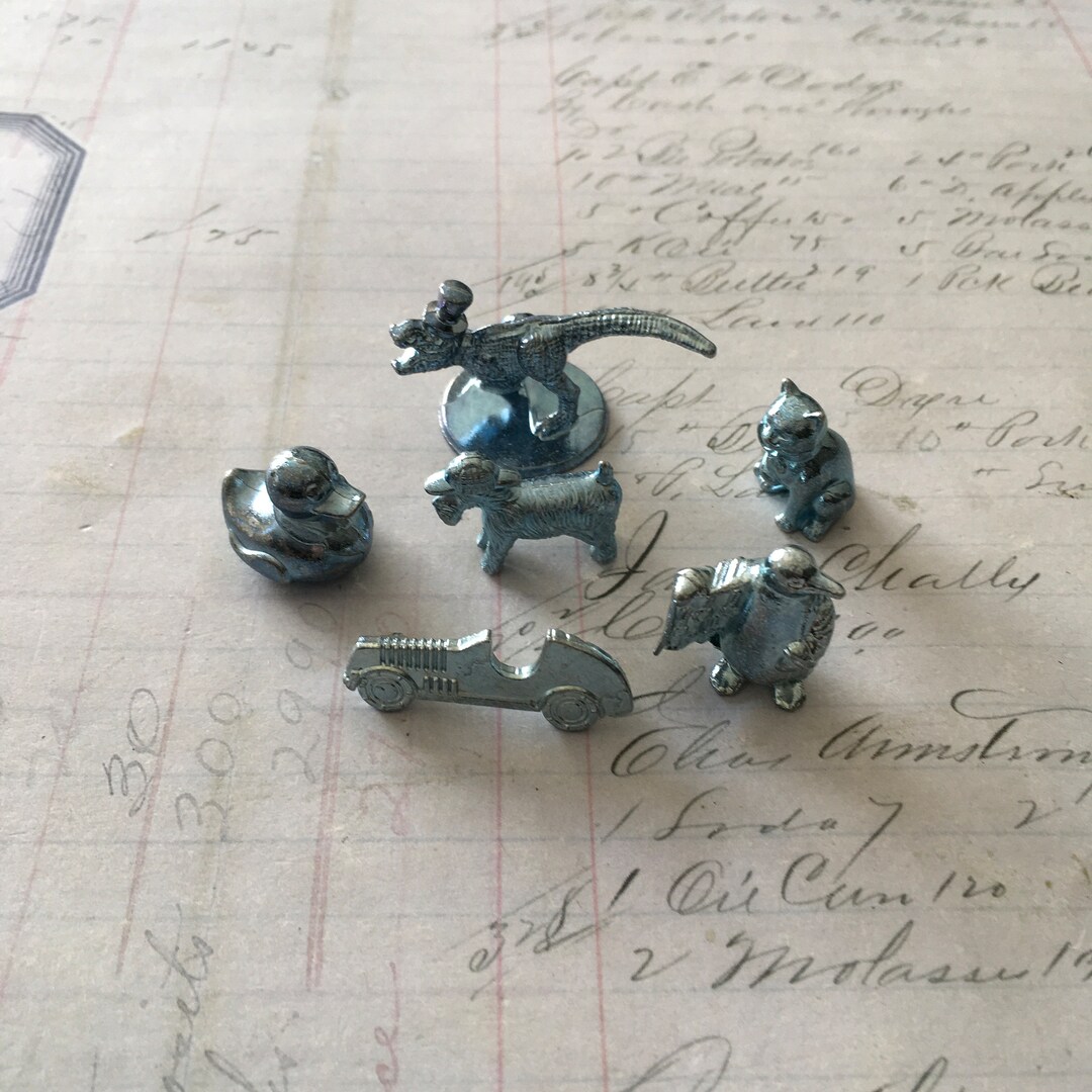 Monopoly Game Pieces / 6 Monopoly Game Tokens Crooked Cash Theme Great