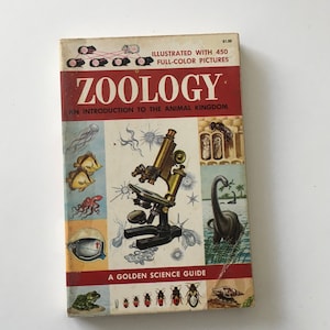 ZOOLOGY book / Vintage Golden Science Guide w/450 Full Color Illustrations Softcover 1958