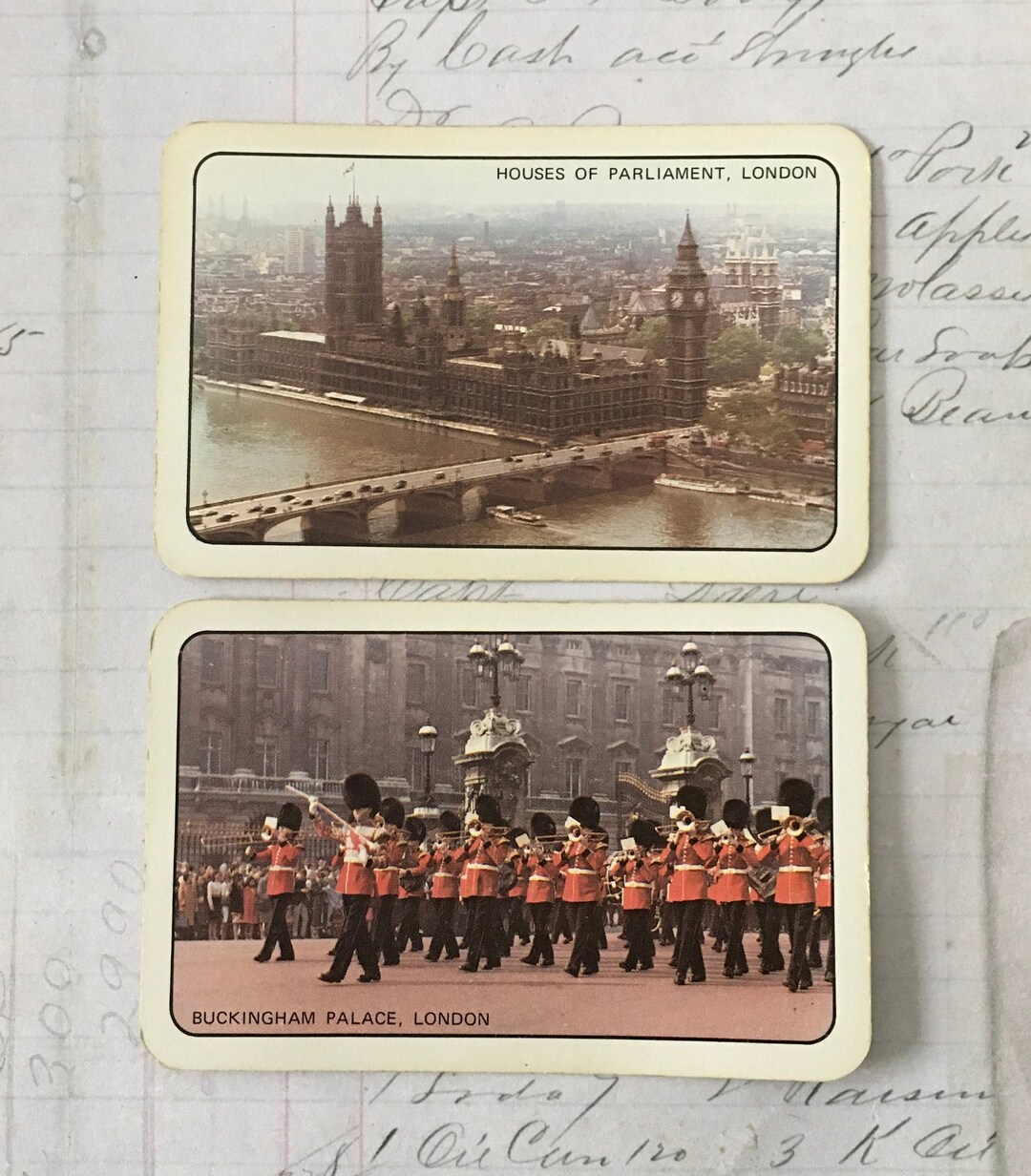 London Cards / 2 Vintage London Palace Playing Cards Great for Etsy