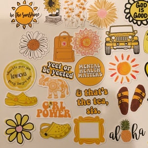 STICKERS / 50 Hydro flask Stickers VSCO girl for Laptop, Skateboard, Phone, Journals,Collage, Mixed Media, Crafts, etc. On SALE image 4