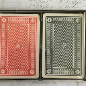 Playing Cards / 2 Playing Card Decks Red & Blue Standard SEALED Decks Made in Hong Kong-- Great for Collecting or Gift Giving