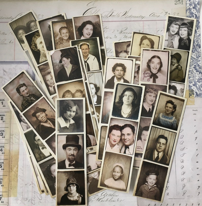 Photos Black &amp; White / 40 Tim Holtz Photobooth Photo Cards for - Etsy