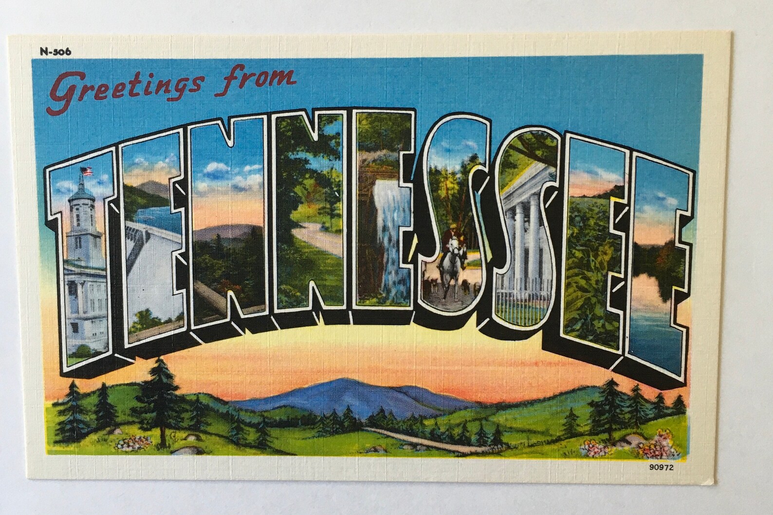 Tennessee POSTCARD / Vintage Greetings From Tennessee Large Etsy