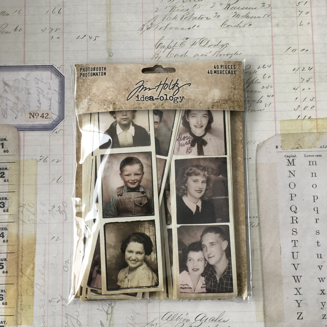 Photos Black &amp; White / 40 Tim Holtz Photobooth Photo Cards for - Etsy