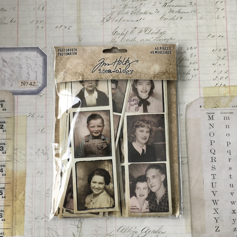 Photos Black &amp; White / 40 Tim Holtz Photobooth Photo Cards for - Etsy