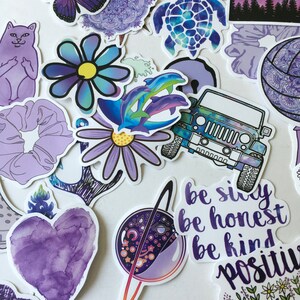 STICKERS / 50 Hydro Flask Stickers VSCO Girl Stickers Purple Great for ...