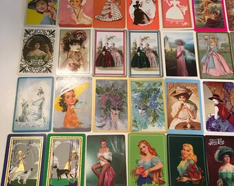 Swap Playing Cards 1 WIDE VINT SERENE  LADY & CUPID  AWESOME  ART  31EW 