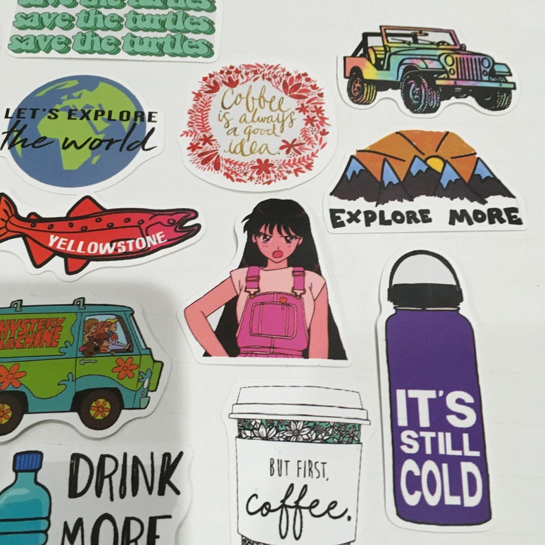 STICKERS / 50 Hydro Flask Stickers VSCO Girl for Laptop - Etsy