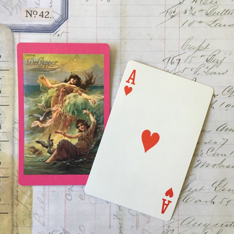 Pink Swap Cards / 2 Vintage swap cards Goddess of the Sea Dr Etsy