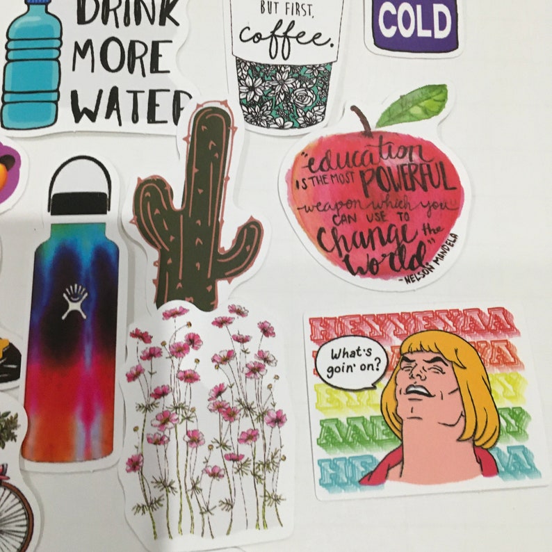 STICKERS / 50 Hydro Flask Stickers VSCO Girl for Laptop | Etsy