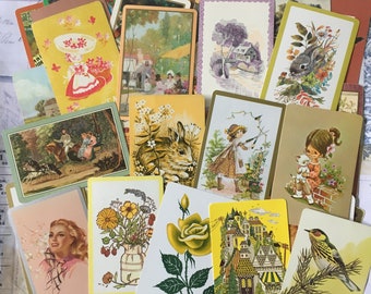 Swap Cards / 50 Vintage Playing Cards ~~ Assorted Mixed Cards Ephemera Great for Collage, Journals, Smash Books, Paper Crafts, etc.