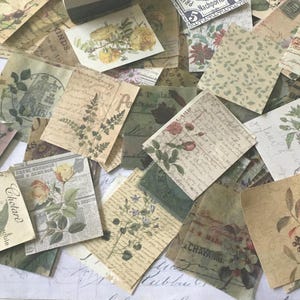 Assorted Mini Papers / 400 Small Assorted Mini Illustrations Vellum & Paper 1.5” x 1.75” Great for Journals, Collage, etc. **On SALE!!