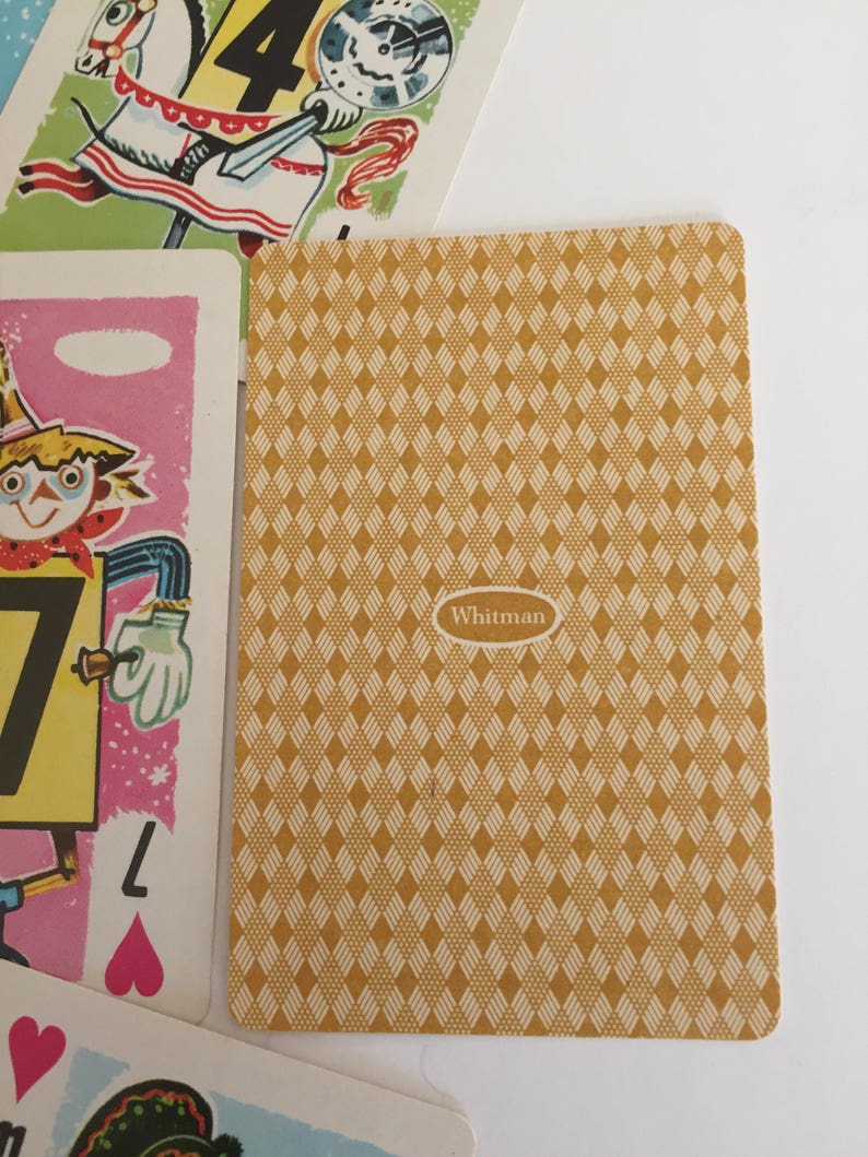 CRAZY EIGHTS Cards / 11 Children's Cards Playing Cards for Arts, Collage, Smash books, Journals, Card Making, etc. image 4