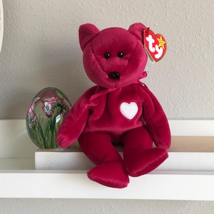 Ty Beanie Baby / Valentine&#39;s Bear Valentina Ty Beanie Baby Bear Retired -- Valentina February 14, 1998