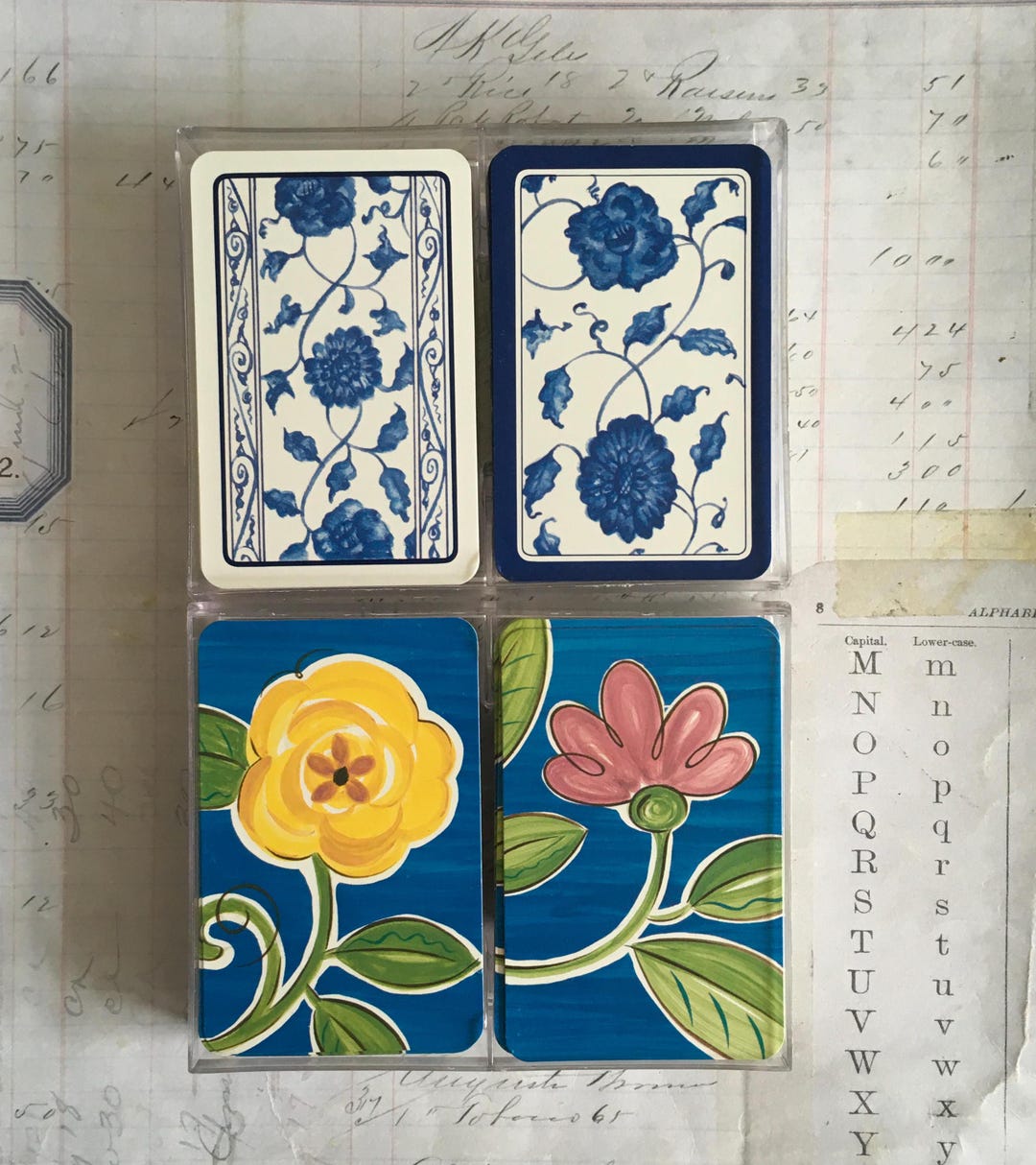 Floral Cards / 2 Playing Card Decks by Hallmark Double Deck Flowers ...