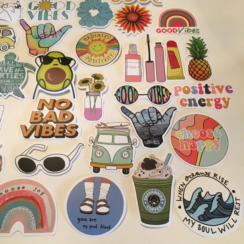 STICKERS / 35 Hydro Flask Stickers VSCO Girl for Laptop - Etsy