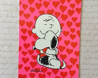 Snoopy Card / 1 Vintage Snoopy & Charlie Brown Playing Card by Hallmark Great for Journals, Smash Books, Collage+ Good NEW Condition