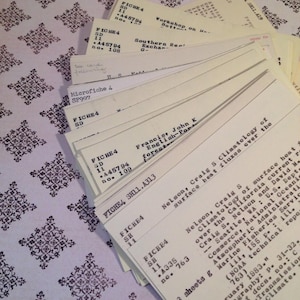 Library Cards / 25 Vintage Library Catalog Cards -- Great for Weddings, parties, Card Making, Journals, Collage, etc.