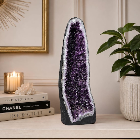 Massive Amethyst Geode Tower | Natural Crystal Cathedral, Luxury Home Decor, Feng Shui Crystal