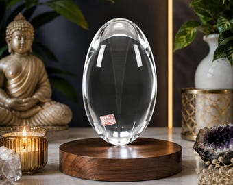 Natural Clear Quartz Lingam Crystal | 6 Inch Sphatik Energy Generator