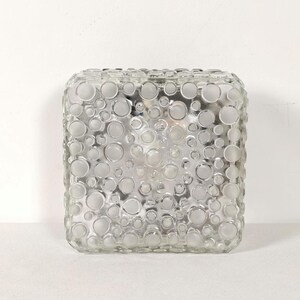 Vintage Hustadt Leuchten Bubble Glass Flush Mount Sconce – 1970-talets rymdålder MCM Light