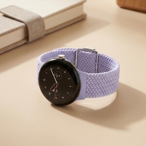 Magnetic Buckle Closure Strap Google Watch Pixel Watch Band Breathable Fabric Wristband Replacement Pixel Watch 4 3 2 1 41mm Nylon Braided