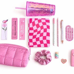 Pink Blossom Box | Bookish Bundle | Cute Pink Stationery Gift Box | Tumbler & Journal Set | Gift for Book Lovers | Cozy Reading Gift