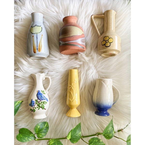 Vintage Vases, Vintage Bud Vases, Vintage Pottery Vases, Vintage Ceramic Vases, Vintage Small Vases, Bohemian Vases, Retro Vases, Floral