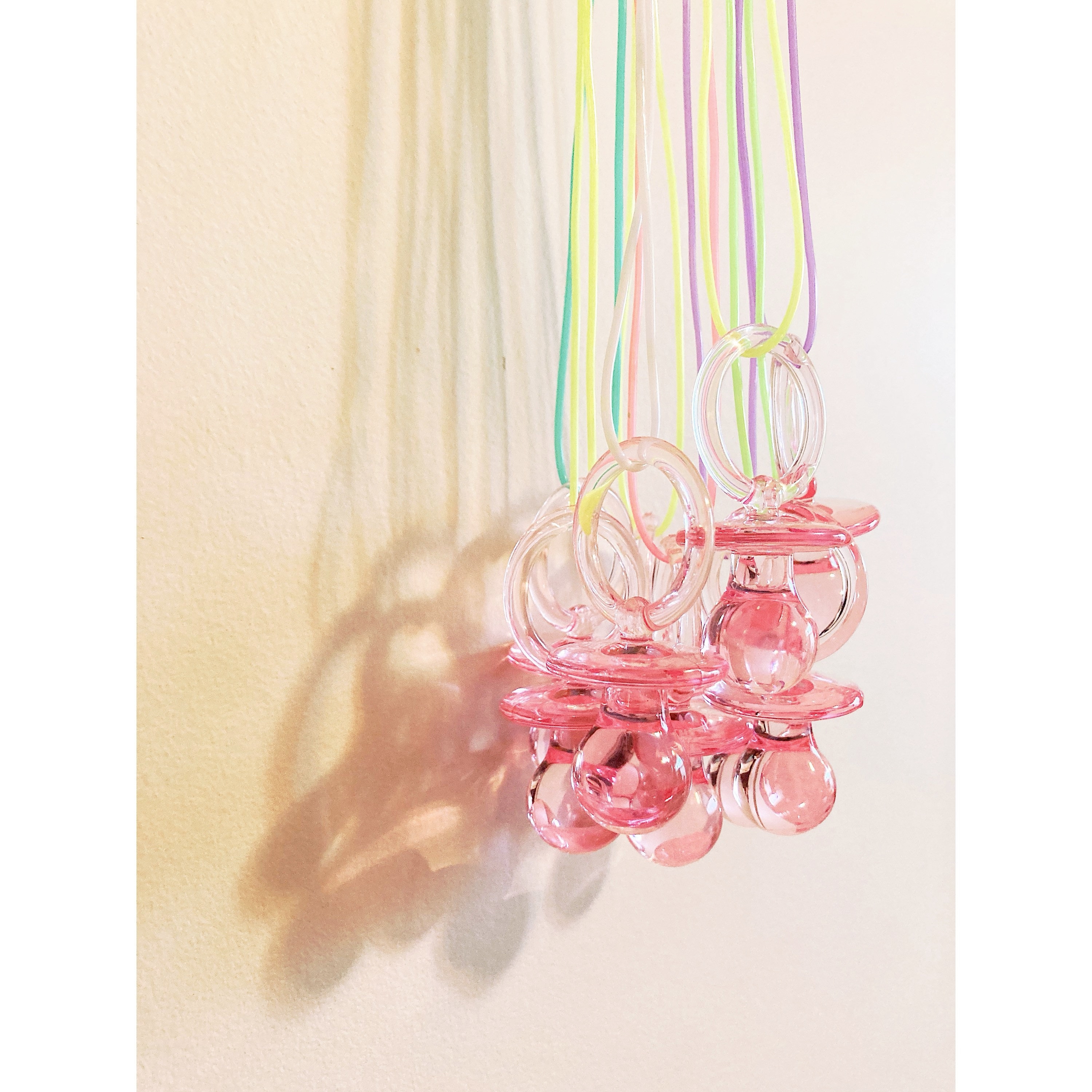 Baby Pacifier Charm Necklace Pink Pacifier 90s Style 90s Etsy