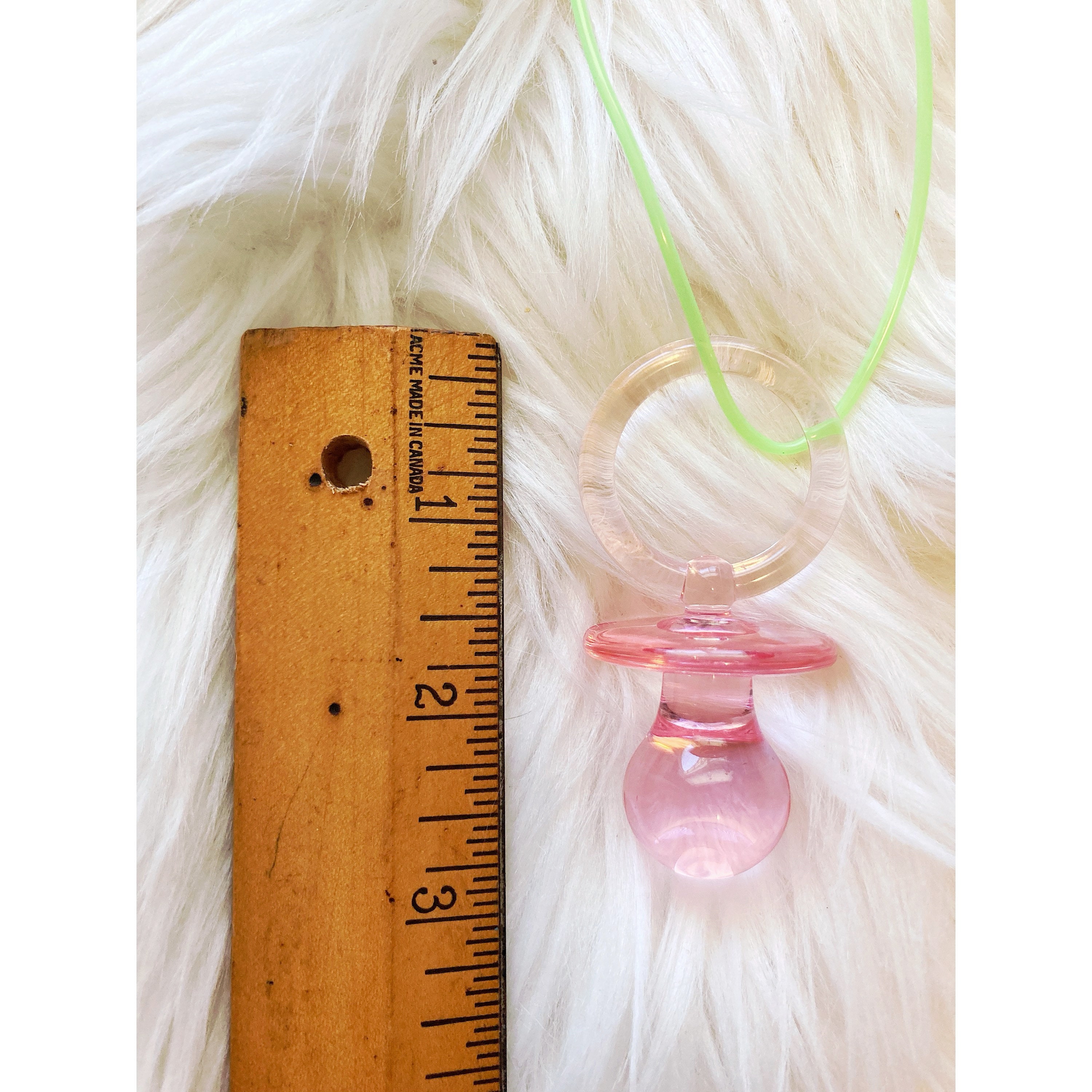 Baby Pacifier Charm Necklace Pink Pacifier 90s Style 90s Etsy