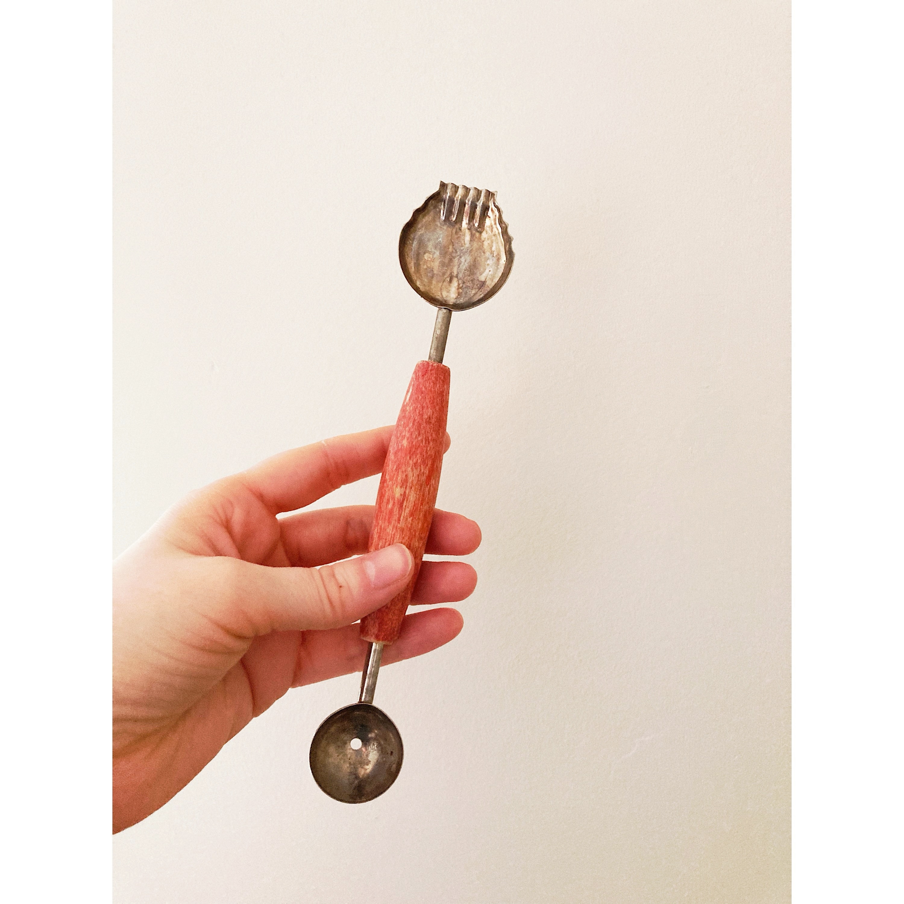 Kitchen & Dining Melon Baller and Butter Curler Vintage Red Skyline